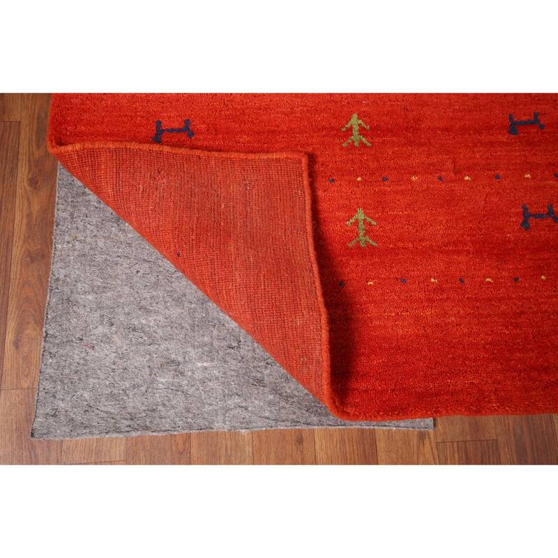 Little Animals Design Gabbeh Indian Rug Handmade Tribal Wool Carpet - 6'7"x 9'11"
