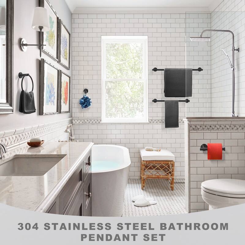 WOWOW 6-Piece Bath Hardware Set with Mounting Hardware