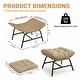 preview thumbnail 28 of 26, 2-Piece Outdoor Wicker Ottomans with Cushions, Weather-Resistant Boho Patio Rattan Footrests for Garden, Porch, and Balcony