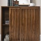 preview thumbnail 9 of 8, Roomfitters Mid Century Sideboard, Sliding Doors, Solid Wood Decorative Strips, Storage Cabinet, Walnut