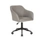 preview thumbnail 13 of 32, Porthos Home Madison Office Desk Chair, Tufted PU Leather Upholstery Grey