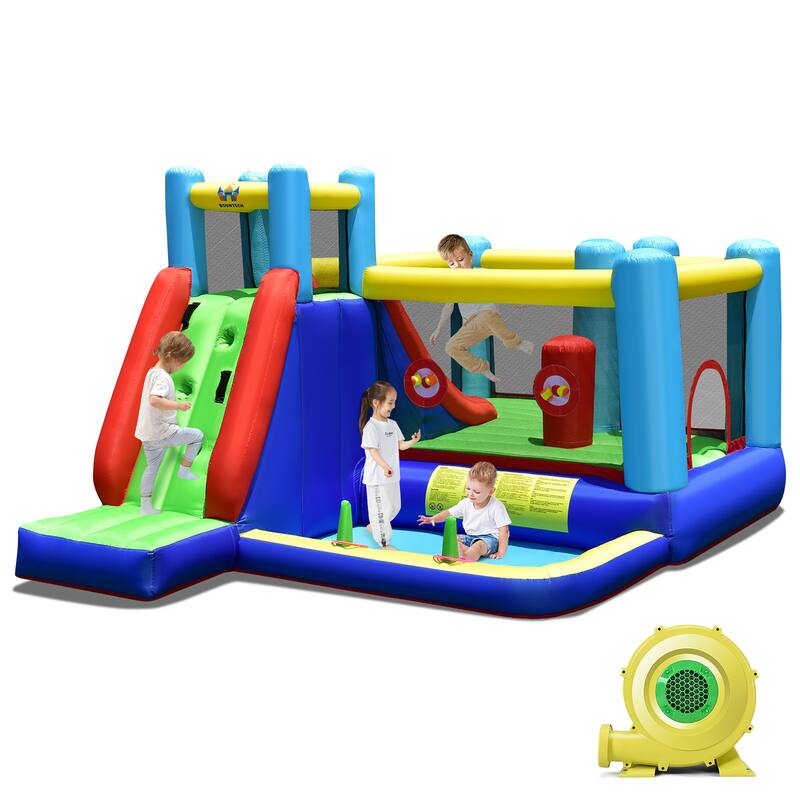 Costway Inflatable Bounce House 8-in-1 Kids Inflatable Slide Bouncer - See Details