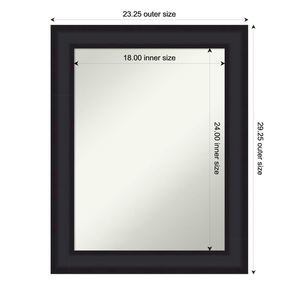 Oliver Non-Beveled Wood Framed Bathroom Vanity Wall Mirror