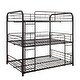 preview thumbnail 3 of 2, Black Twin over Twin Metal Bunk Bed with Fence for Kids