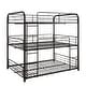 preview thumbnail 3 of 2, Black Twin over Twin Size Metal Bunk Bed with Fence and Fence for Kids, Boys and Girls, Bedroom