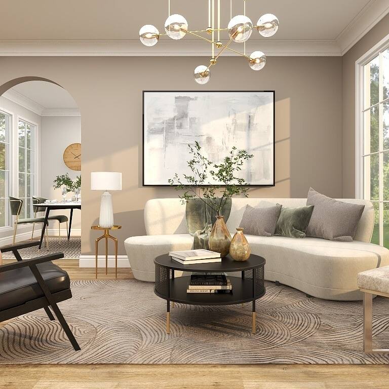 Sleek Aluminum Metal Tray Inspired Accent Table with 3 Tripod Legs - Black, Gold, Silver