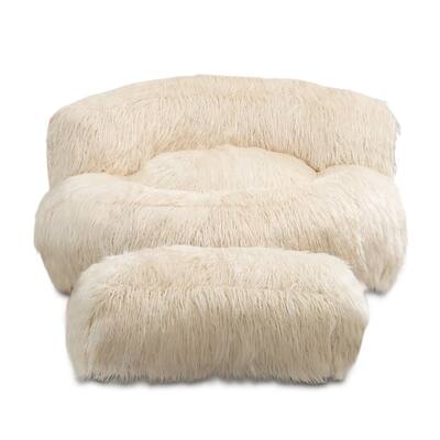 Bean Bag Chair for Adults, Fluffy Faux Fur Lazy Sofa Chair