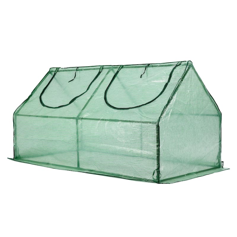 Aoodor 4 ft. x 2 ft. x 2 ft. Mini Greenhouse 2 Zipper Doors