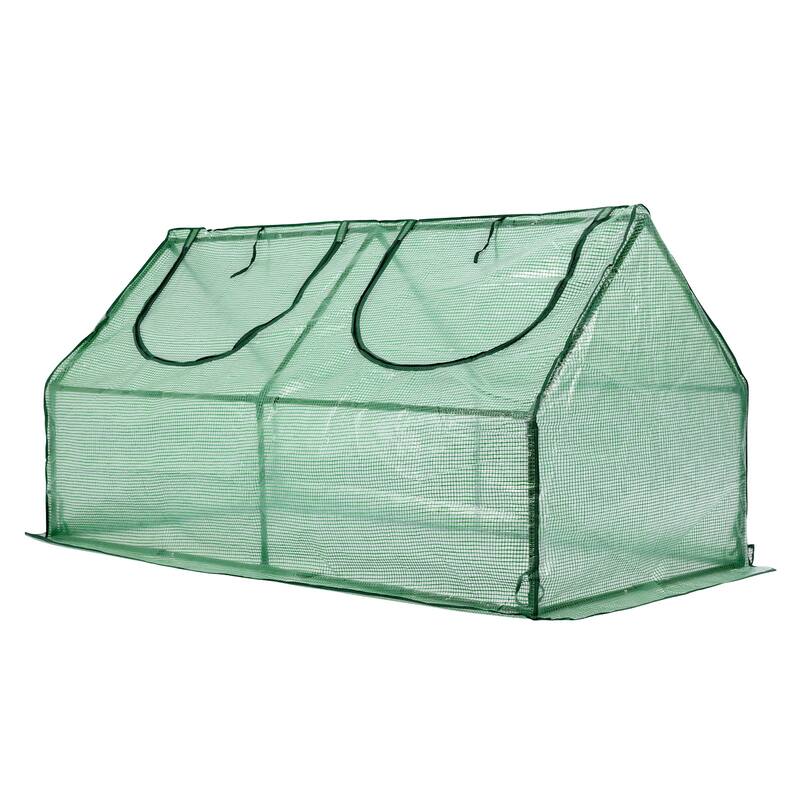 Aoodor Mini Greenhouse with 2 Zipper Doors,