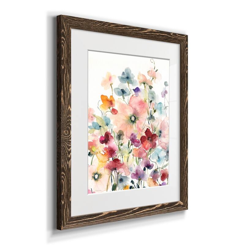 Poppies and Sweetpeas-Premium Framed Print - Ready to Hang