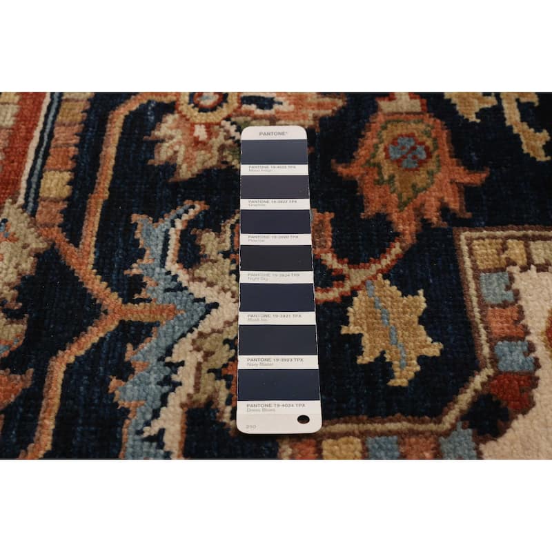 ECARPETGALLERY Hand-knotted Jules Sultane Dark Navy Wool Rug - 7'11 x 9'8