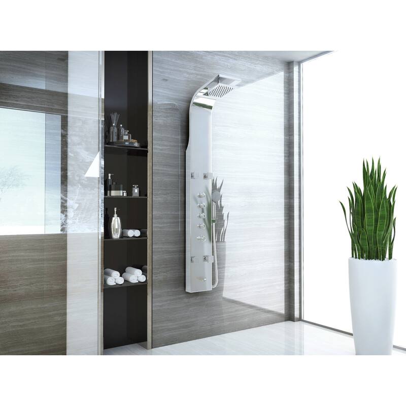 ANZZI Echo 4-jetted Full Body Shower Panel in Brushed Stainless Steel