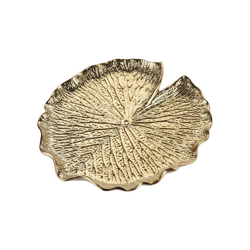 Elk Home Lilypad Gold Earthenware 11.25 Inch Wide Wall Art