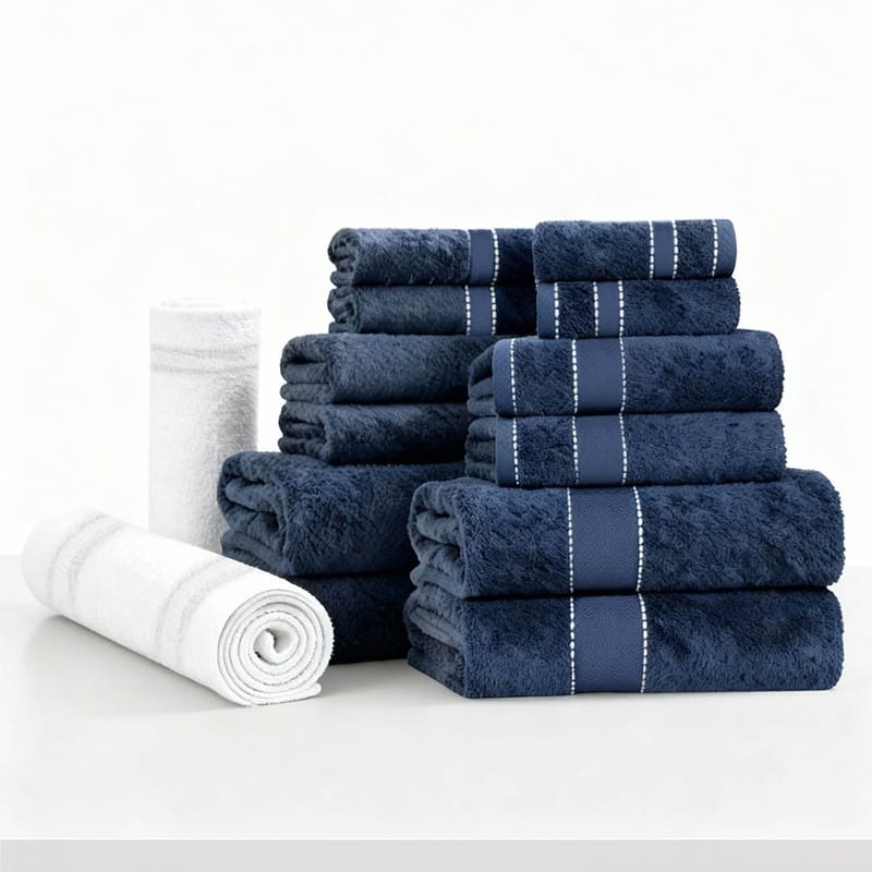 Superior LUX 14 PC Egyptian Giza Cotton Super Plush Bundle