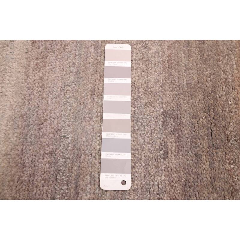 ECARPETGALLERY Hand-knotted Pak Finest Gabbeh Light Grey Wool Rug - 5'0 x 6'10