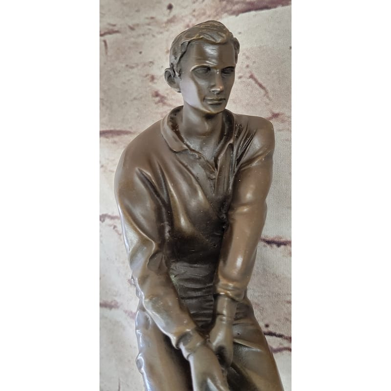 Golfer Playing Golf Bronze Marble Statue Club Trophy Tournament Pga Signed Art