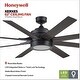 preview thumbnail 2 of 7, 62" Honeywell Xerxes Indoor Contemporary Ceiling Fan with Remote, Matte Black