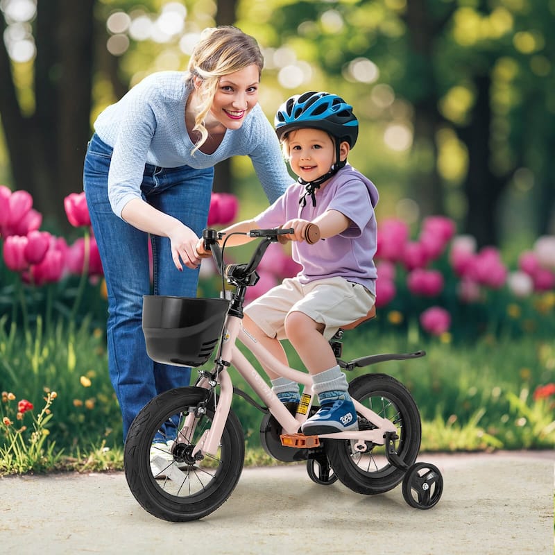 Costway 12"/14"/16"/18" Kid’s Bike with Training Wheels Adjustable