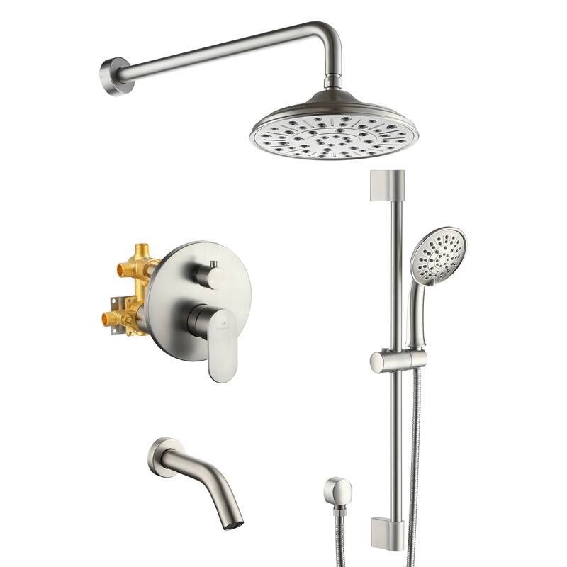 Retro Series 8 in. Rain Wall Mount Dual Shower Heads with 1.8 GPM