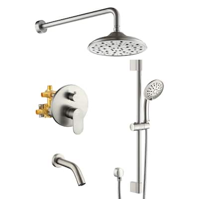 Retro Series 8 in. Rain Wall Mount Dual Shower Heads with 1.8 GPM