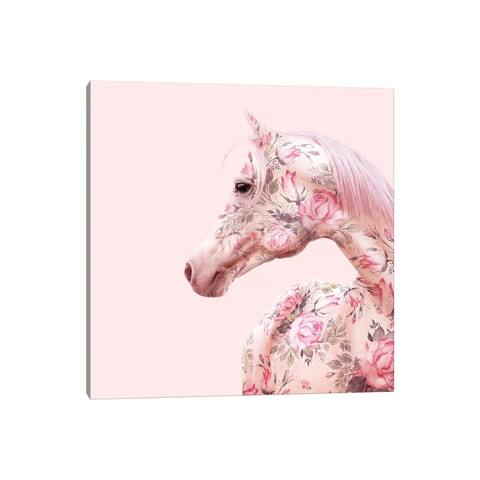 iCanvas "Floral Horse" by Paul Fuentes Canvas Print