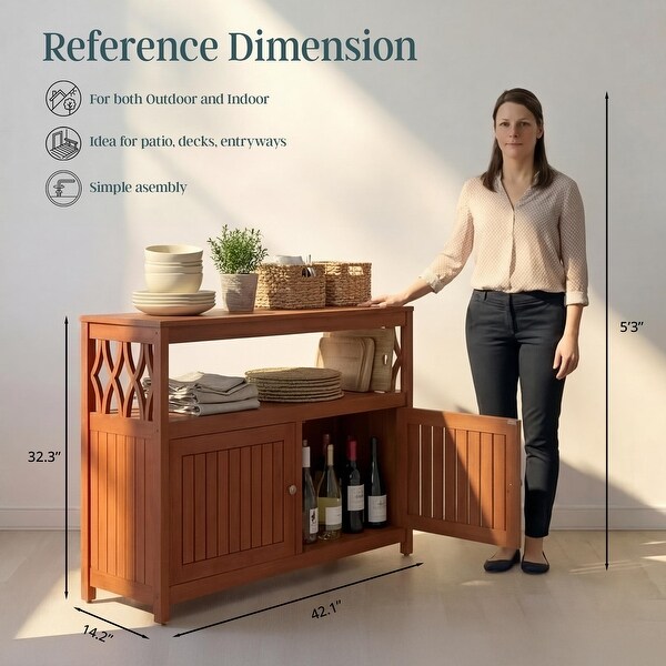 DTY Outdoor Living Longs Peak Eucalyptus Sideboard - On Sale - Bed