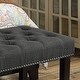 preview thumbnail 10 of 13, Moser Bay Almaraz 56 or 35 Inch Linen Upholstered Hand-tufted Transitional Bench