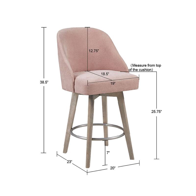 Madison Park Walsh Counter Stool With 360 degree Swivel Seat