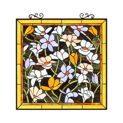 Floral Design Window Panel/ Suncatcher