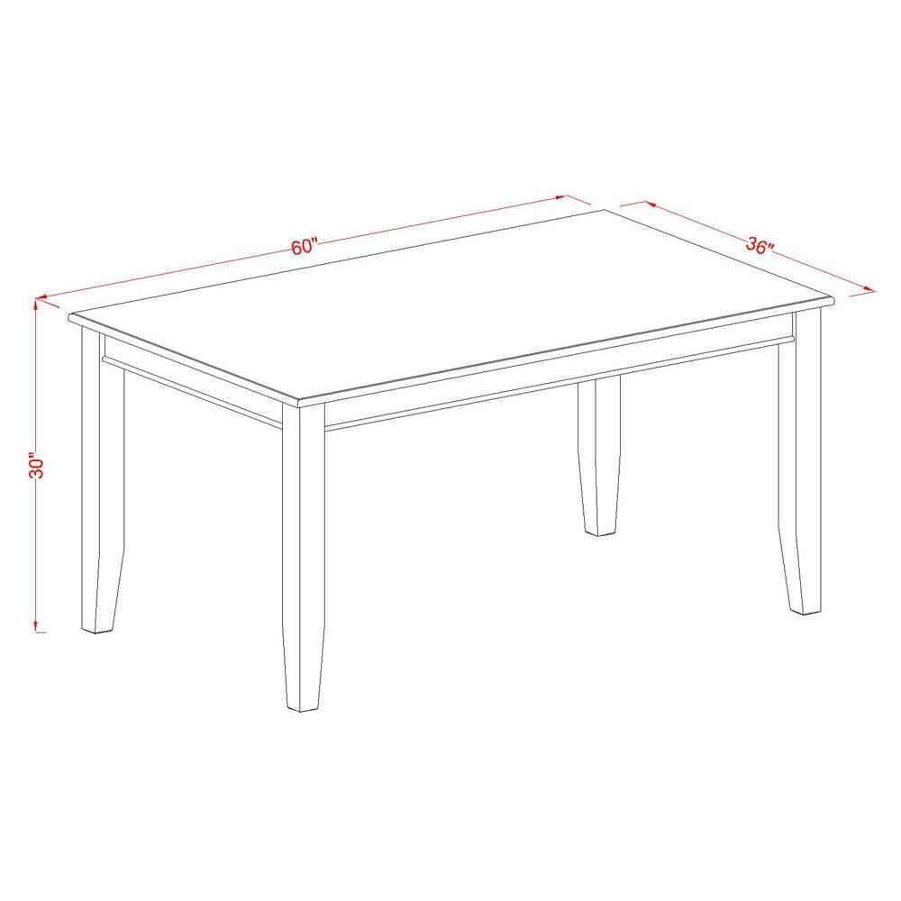 East West Furniture Dining Table Set Consists of a Rectangle Kitchen Table and Parson Chairs, Mahogany (Pieces Options)