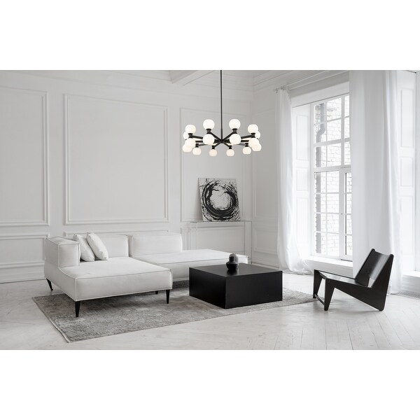 Artemis by Z-Lite 20 Light Chandelier in Matte Black - Bed