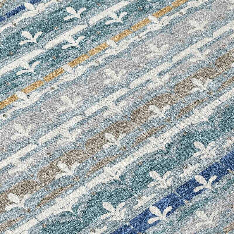 Machine Washable Indoor/ Outdoor Stripe Bramlage Chantille Rug