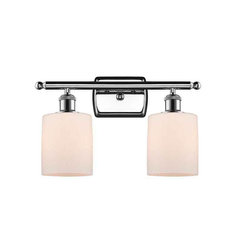 Innovations Lighting Cobbleskill 2 Light 16" Wide Bathroom Vanity - Polished Chrome / Matte White