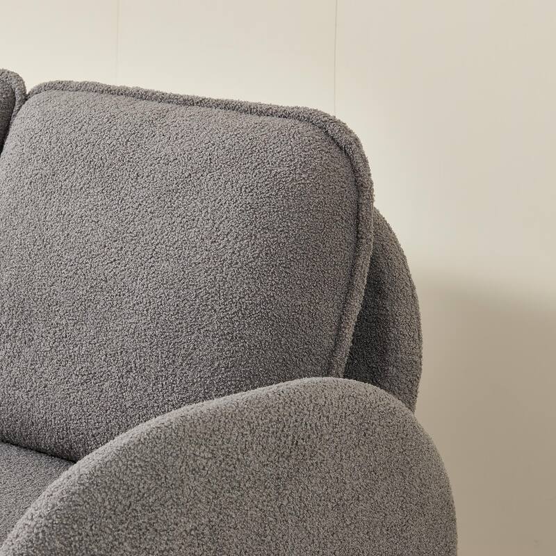 Loveseat Sofa Small Couch for Living Room,Sherpa Fabric Upholstered Loveseat Sofa Couch,Small Loveseat Sofa