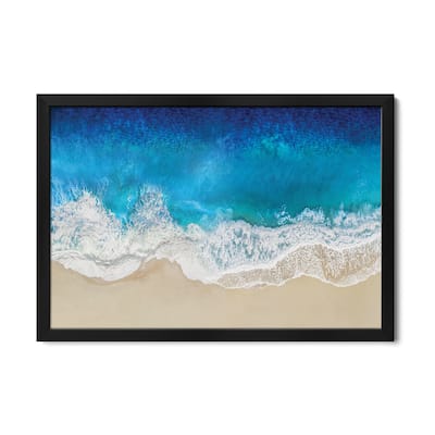 Aqua Ocean Waves From Above Premium Framed Poster by Maggie Olsen