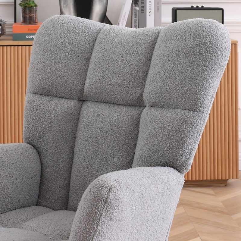 Rocking Chair Teddy Upholstered Glider Rocker