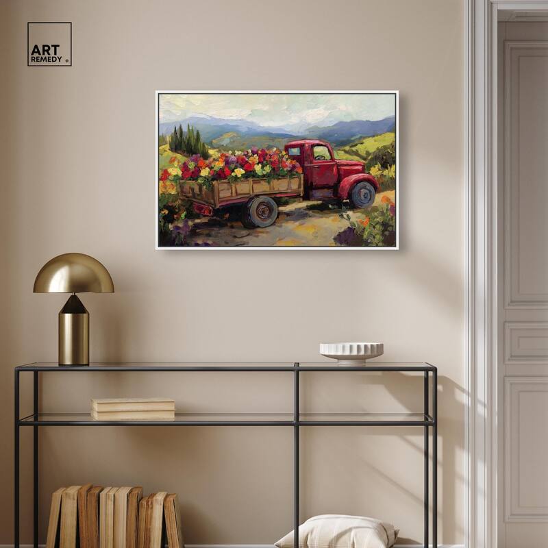 Flowers in Transit I Canvas by Art Remedy