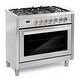 preview thumbnail 7 of 13, Cosmo 36 in. 3.8 cu. ft. Single Oven Dual Fuel Range with 8 Function Convection Oven in Stainless Steel