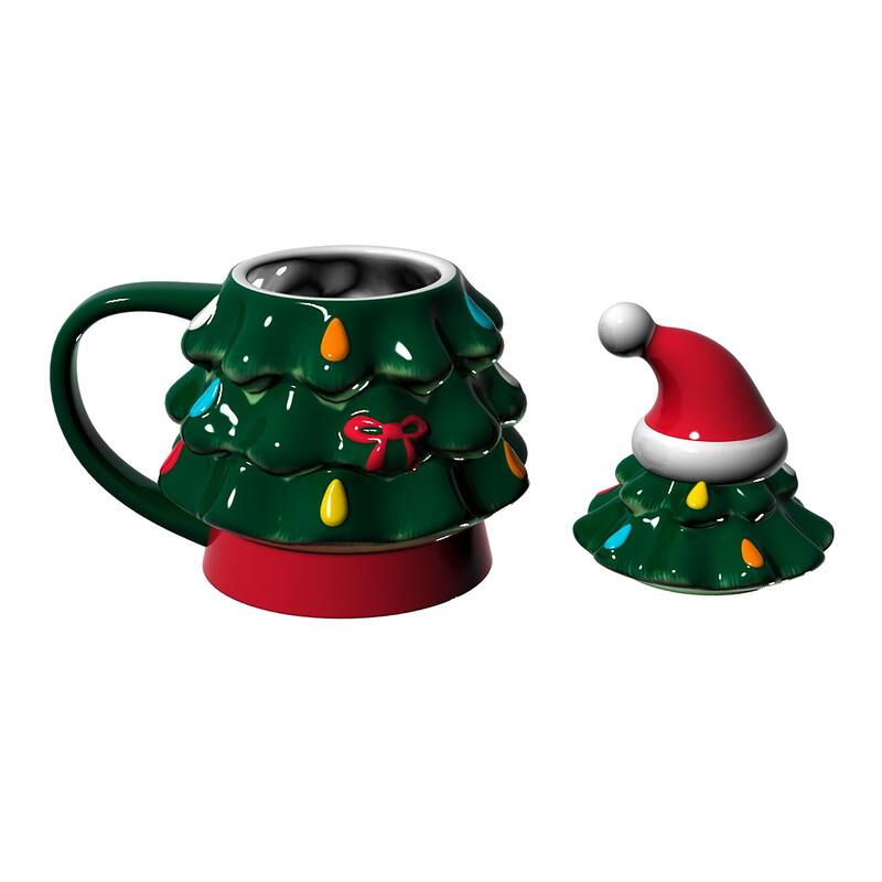 University of Georgia, 14 oz Ceramic Christmas Tree Cup Gift Set