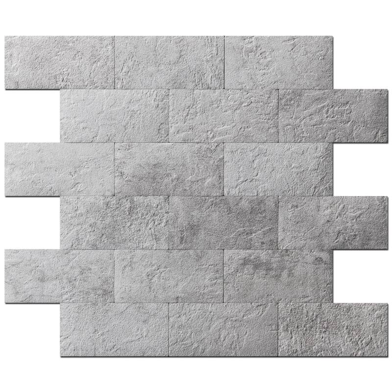 Art3d 10-Pack Peel and Stick Backsplash Tile for Kitchen Bathroom Fireplace Vanitity, Self-Adhesive Subway Wall Tile - White