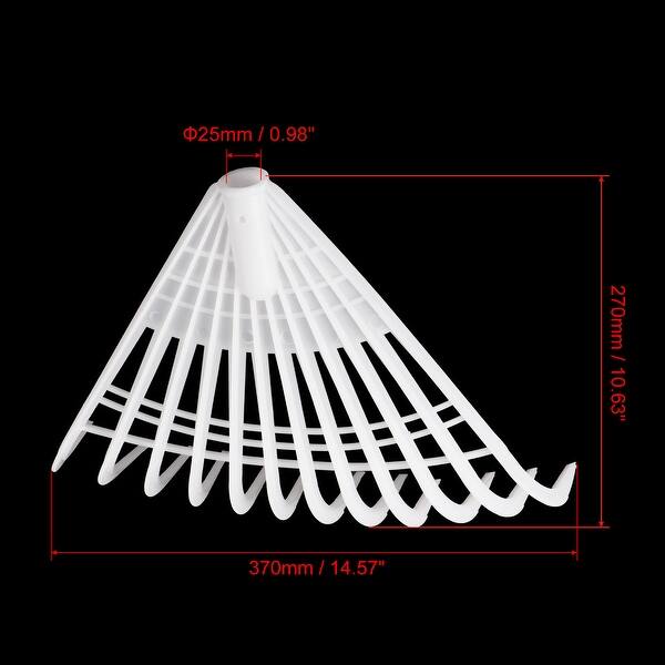 slide 3 of 5, 10.6x14.6" Leaf Rake Replacement, 2Pcs Plastic Lawn Folding Grass Tool, White White