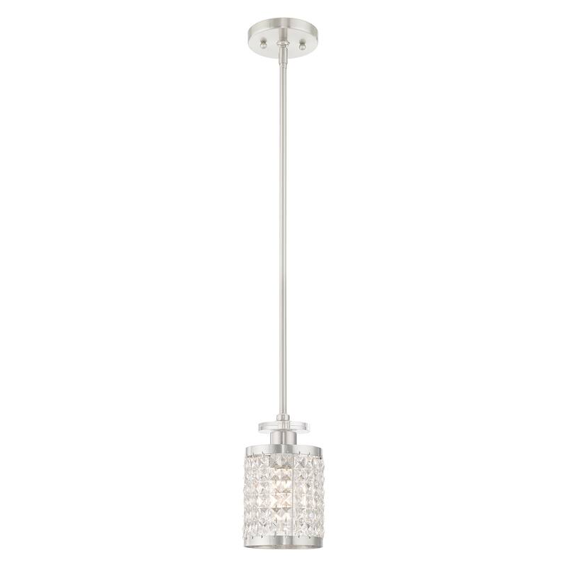 Livex Lighting Grammercy 1 Light Mini Pendant with Clear Crystal