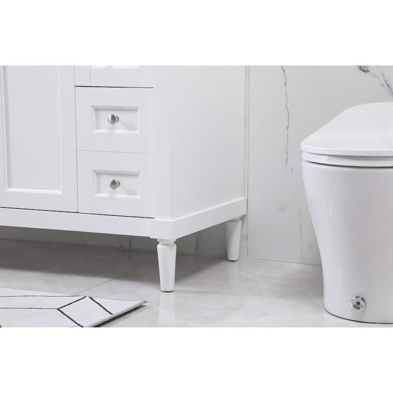 Clarity 48 - 60 Inch Single Bathroom Vanity - 48 Inches - White