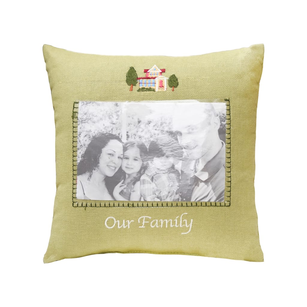 10" x 10" Our Family Picture Small/Petite Accent Pillow