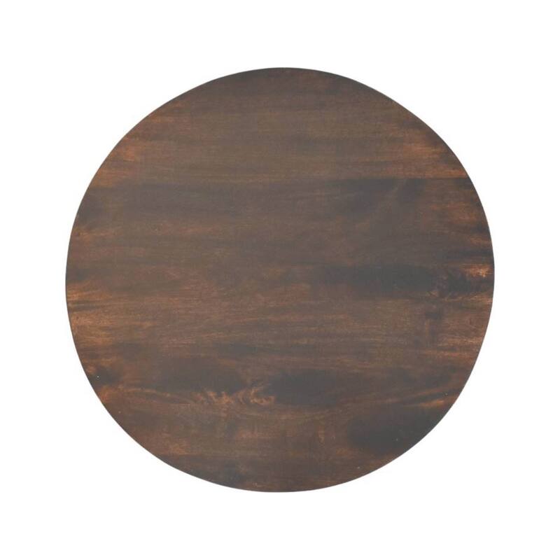 Artisan Furniture Solid Wood Monaco Round Rattan Centerpiece ,Beige & brown