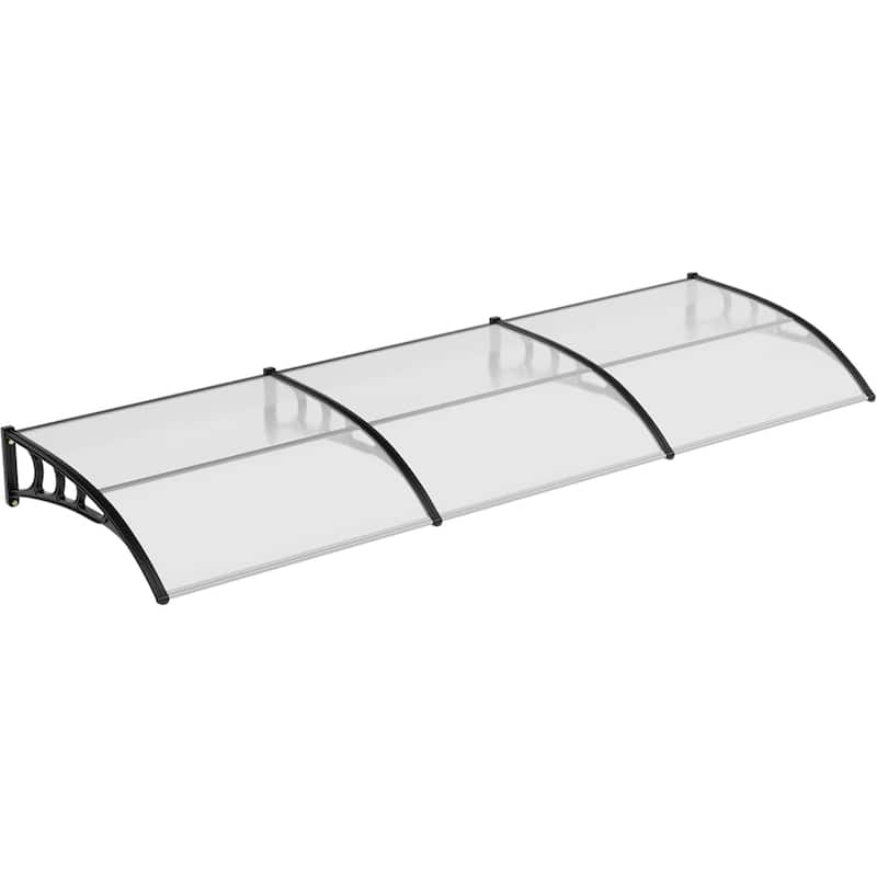 40"x120" Window Awning Canopy Exterior, Polycarbonate Cover, for Door Entrance - N/A - Clear