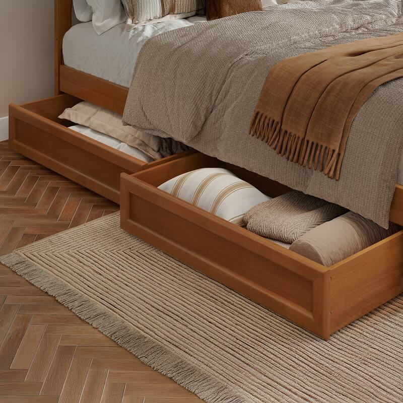Andorra Platform Bed with Panel Footboard and Storage Drawers