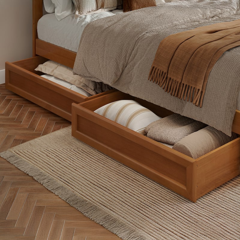 Roslyn Platform Bed with Panel Footboard and Storage Drawers