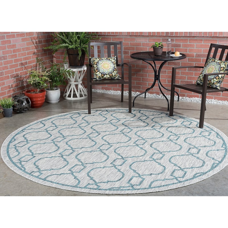 Colonnade Transitional Geometric Indoor/Outdoor Area Rug