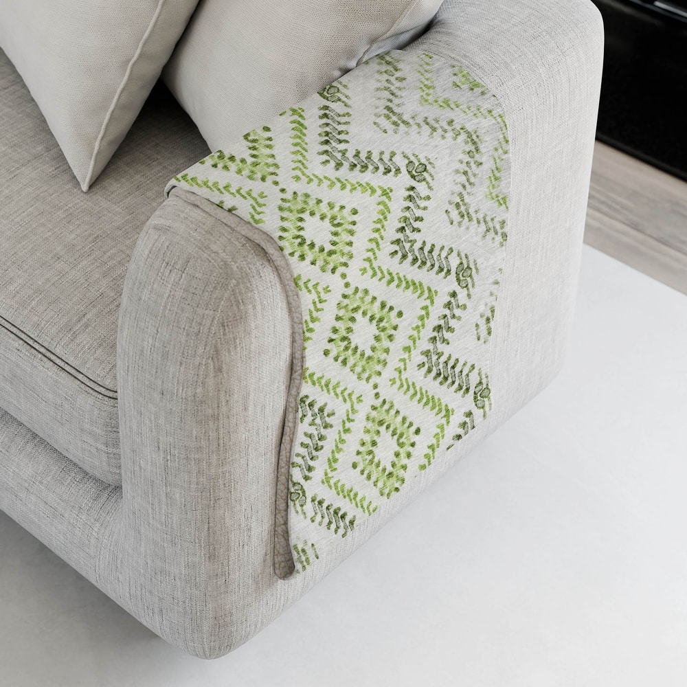 Premium Machine Washable Boho Global Sherpa Throw Blanket